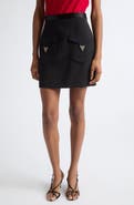 Versace Stretch Virgin Wool Miniskirt