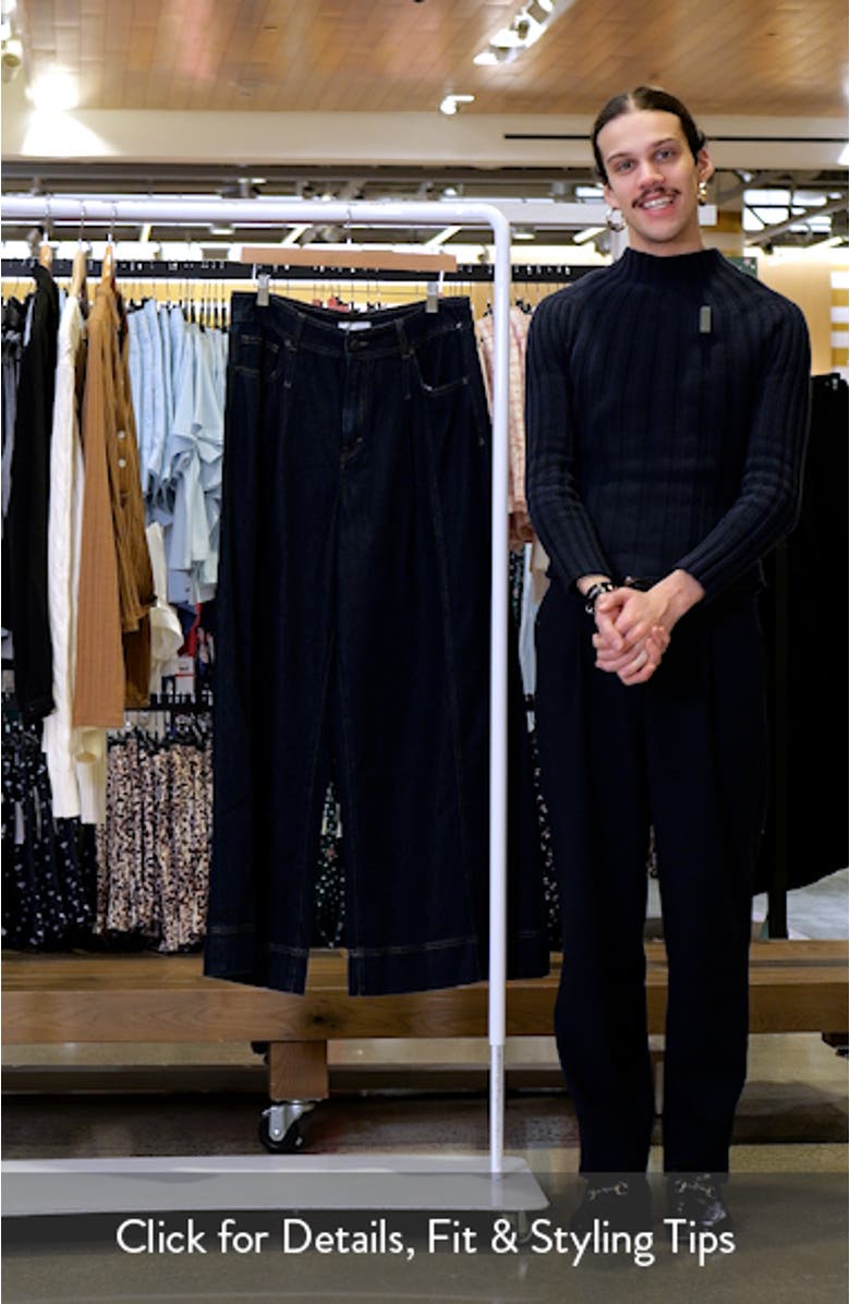 Pleated Wide Leg Jeans, sales video thumbnail