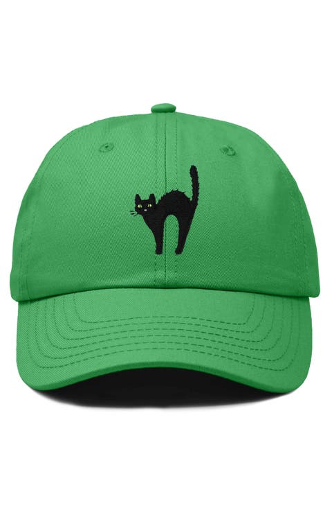 Black Cat Embroidered Casual Hat