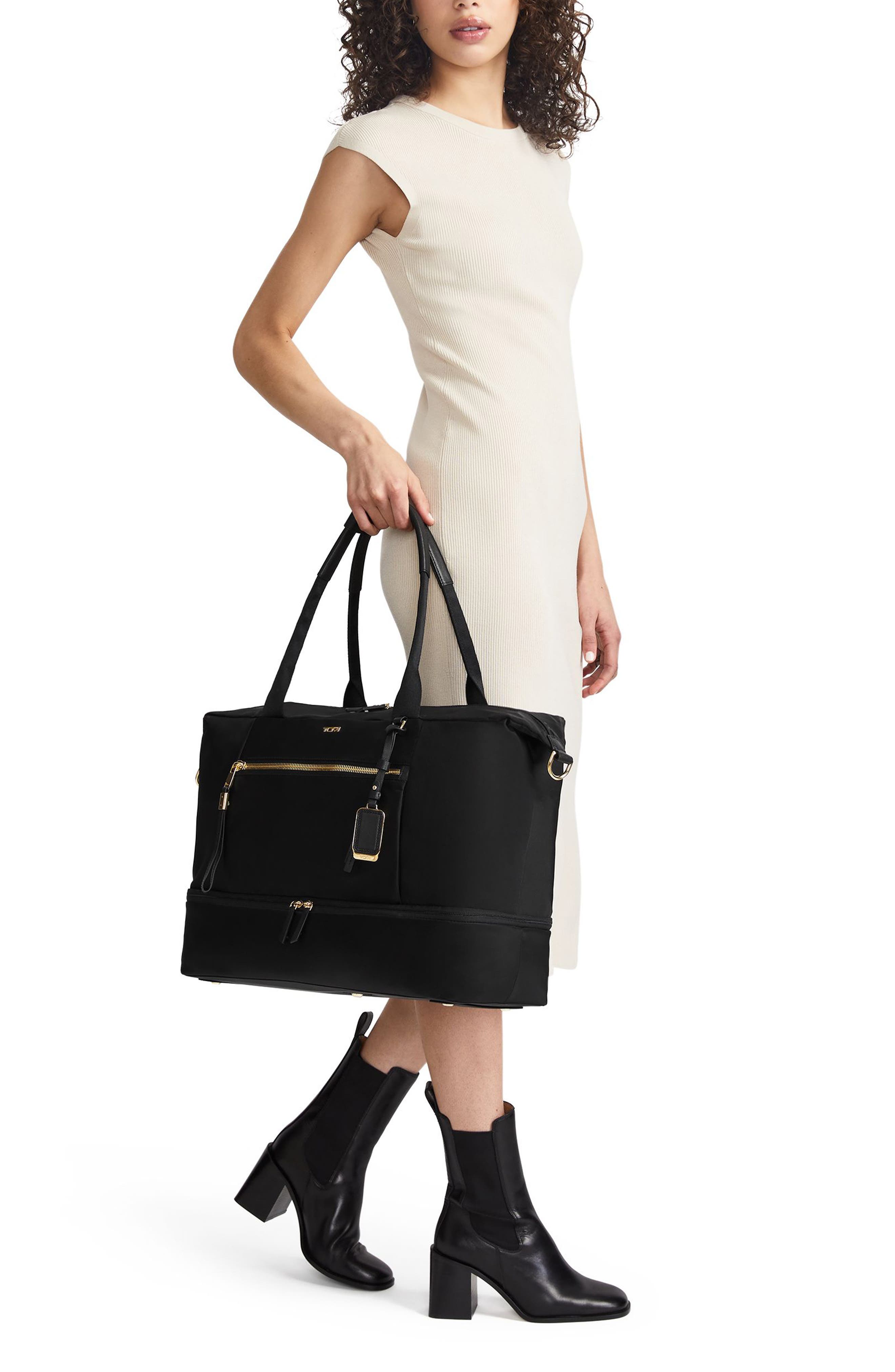 TUMI Voyageur Contine Weekend Bag, Alternate, color, Black/ Gold