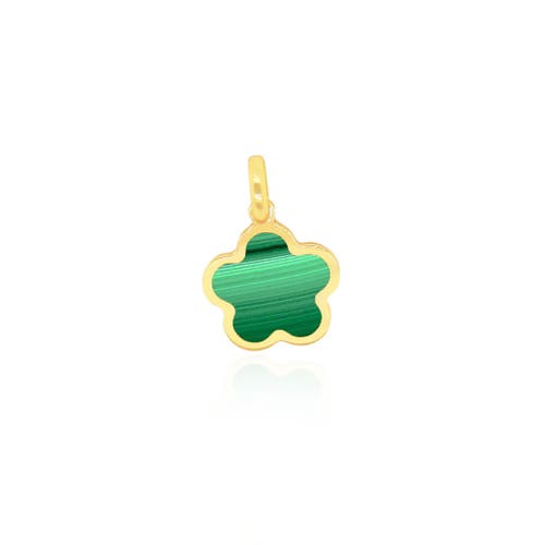 The Lovery Fine Jewelry Malachite Flower Charm In Green