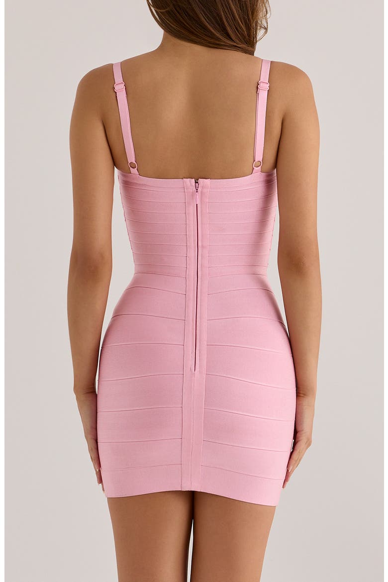 The Cinch Sweetheart Neck Bandage Minidress, Alternate, color, PINK