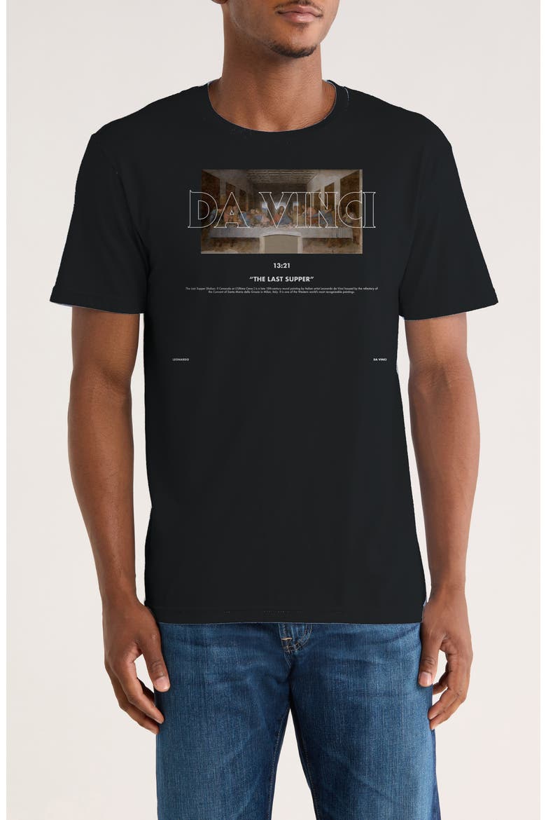 apoh Da Vinci Last Supper Graphic T-Shirt, Main, color, BLACK
