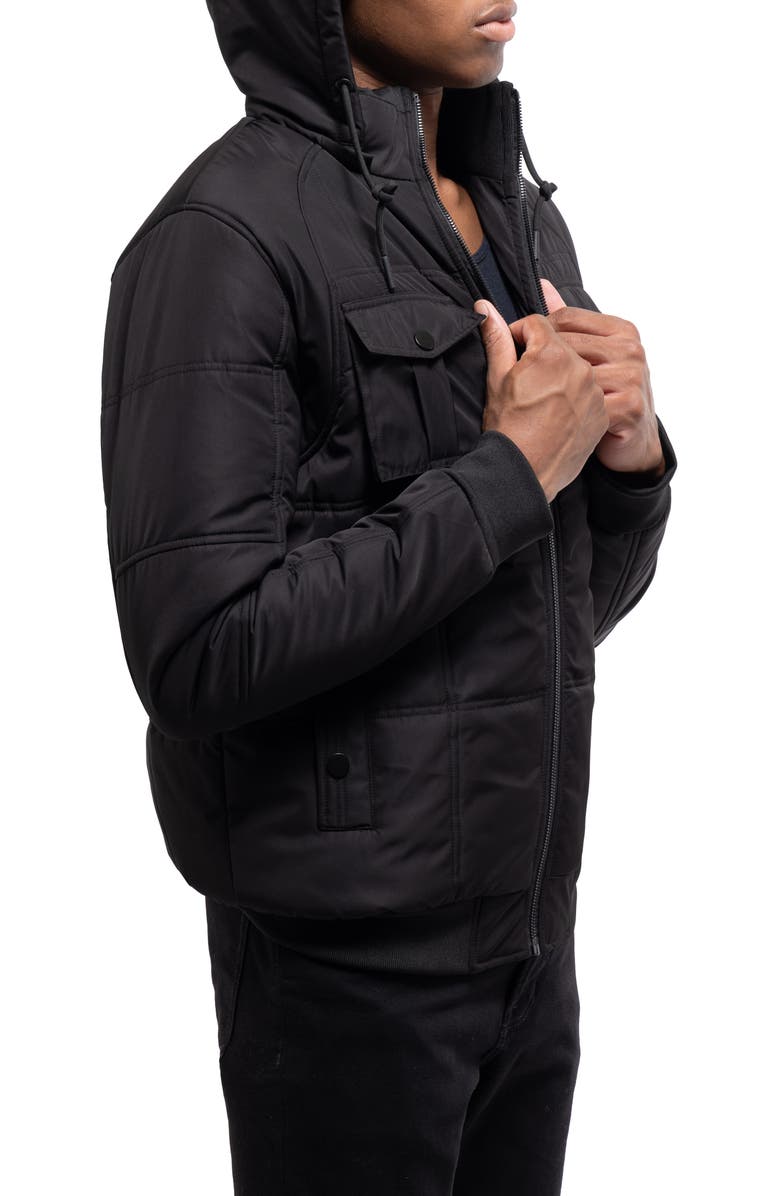 XRAY Hooded Puffer Jacket, Alternate, color, Black