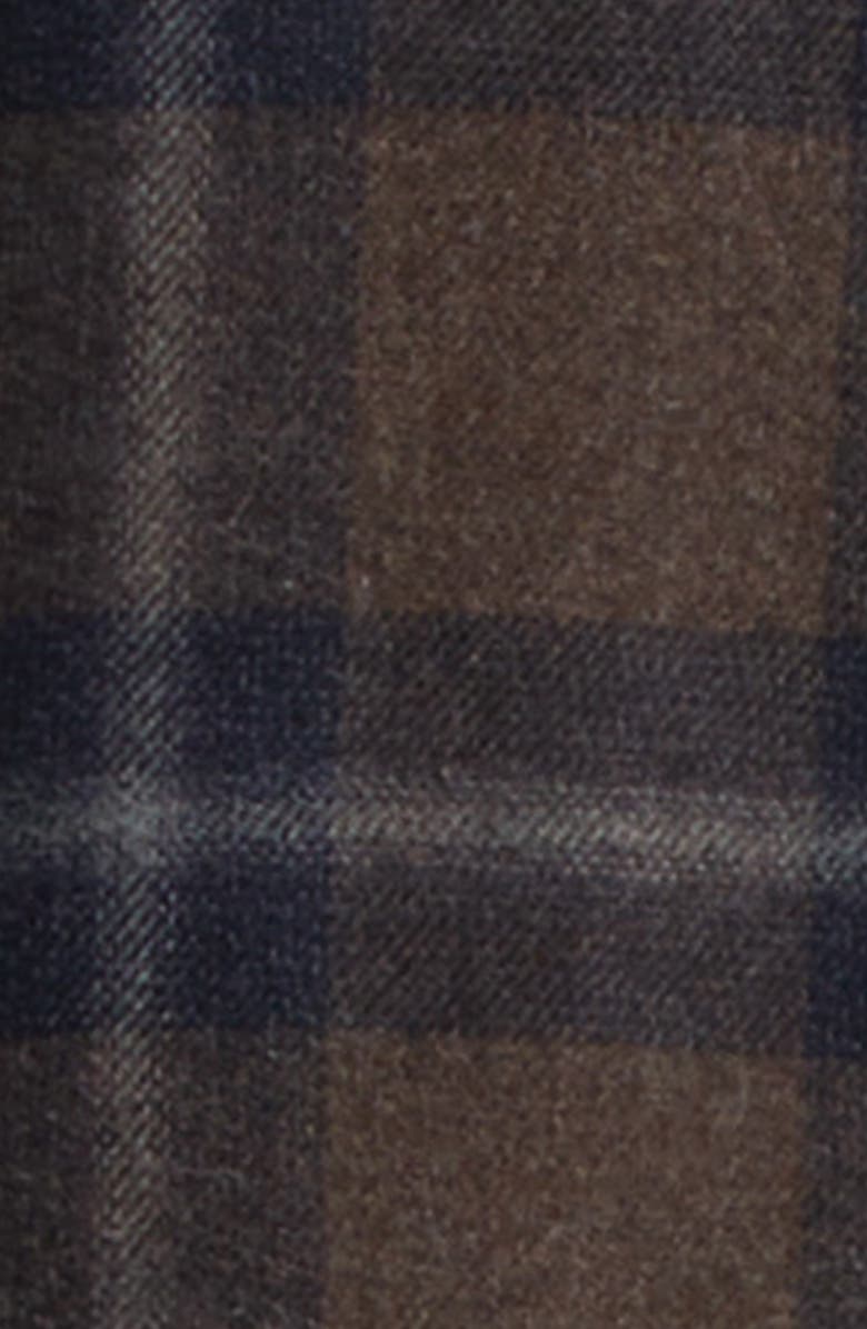 Sunspel Check Brushed Cotton Flannel Button-Down Shirt, Alternate, color, Bark Check