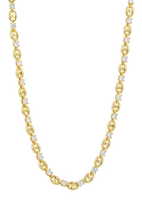 Cubic Zirconia Mariner Chain Necklace
