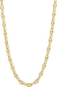 SAVVY CIE JEWELS Cubic Zirconia Mariner Chain Necklace