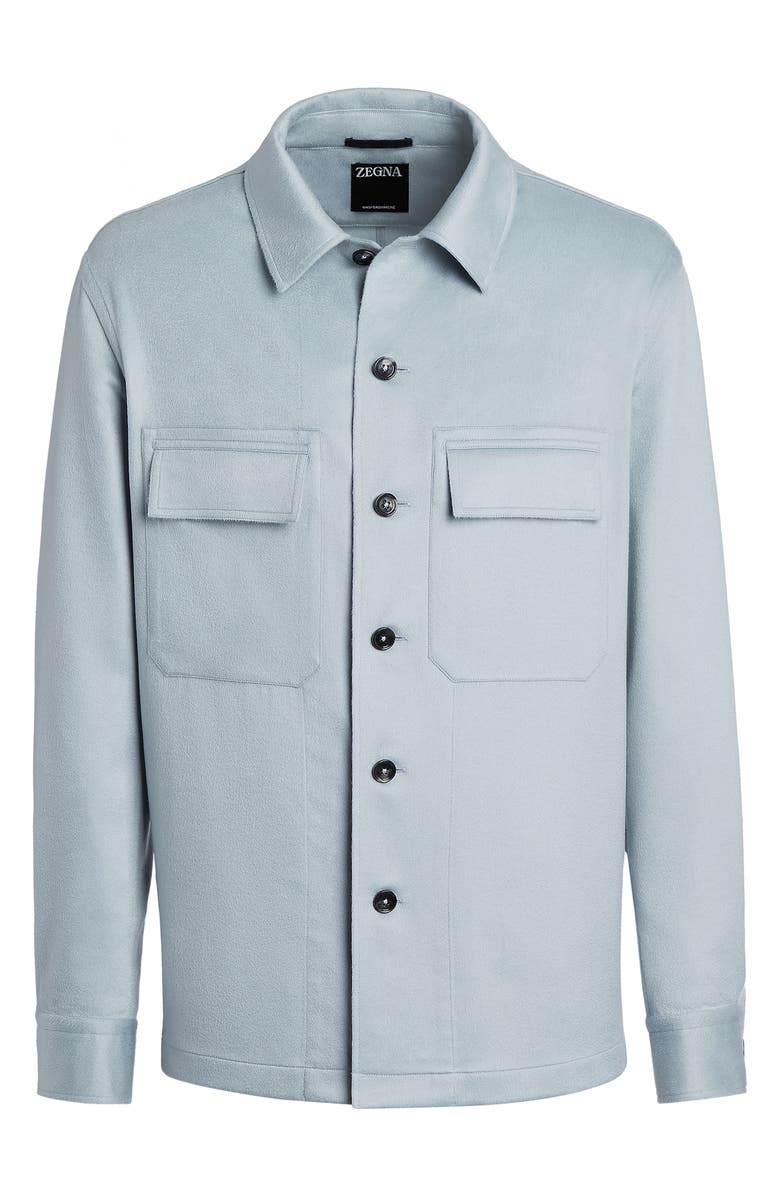 ZEGNA Oasi Cashmere Overshirt, Alternate, color, Glacier Blue