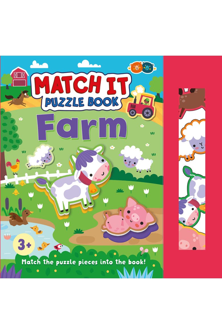 Match It Puzzle Book, Farm, Jigsaw Activity Storybook, Kids 3+, Main, color, Multicolored