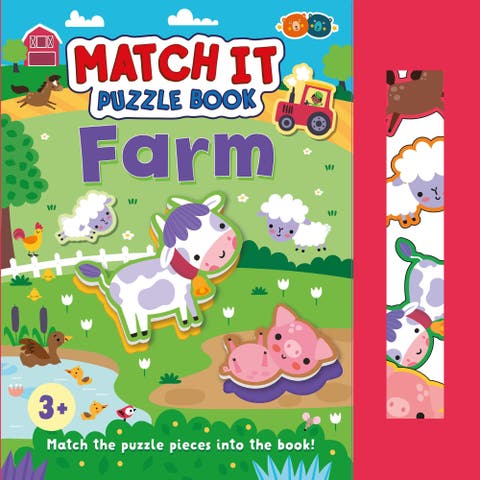 Match It Puzzle Book, Farm, Jigsaw Activity Storybook, Kids 3+
