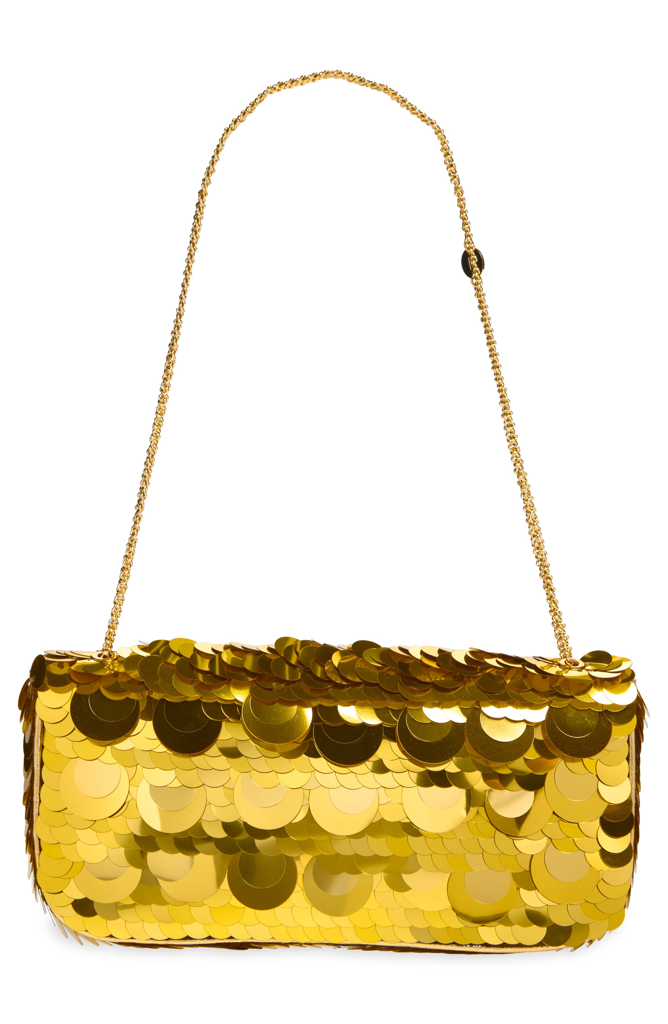 Small Sparkle Sequin Baguette Bag, Alternate, color, GOLD