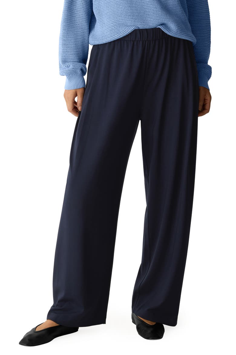 Ankle Straight Leg Jersey Pants, Main, color, INK