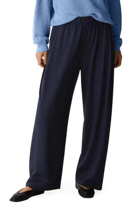 Ankle Straight Leg Jersey Pants