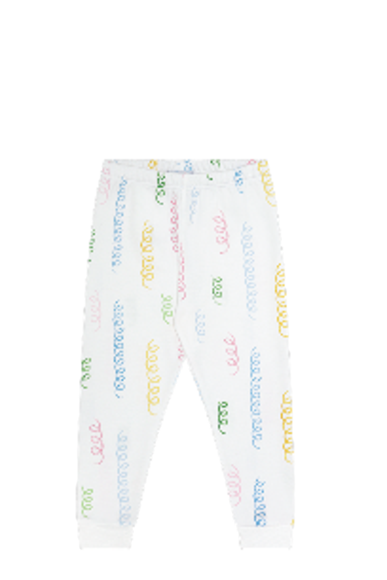 Spirals Print Pajama - Baby, Alternate, color, White Multi