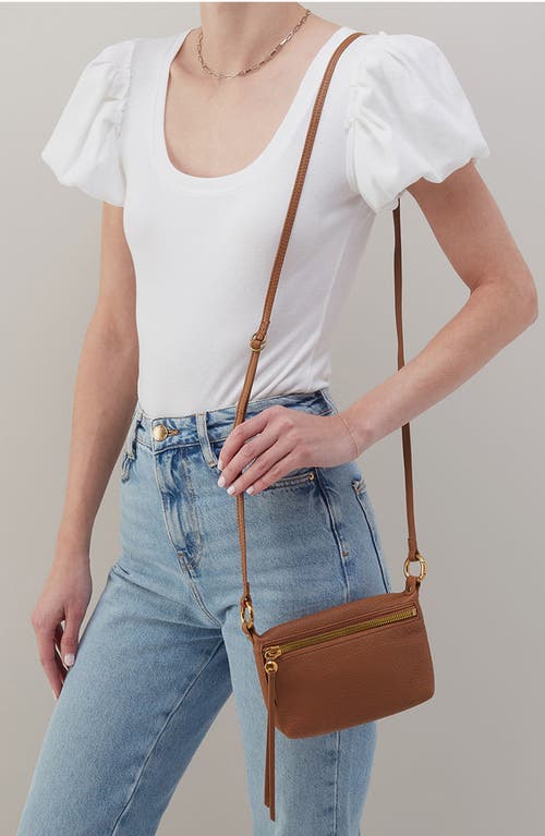 Hobo Run About Leather Crossbody Bag In Warm Honey