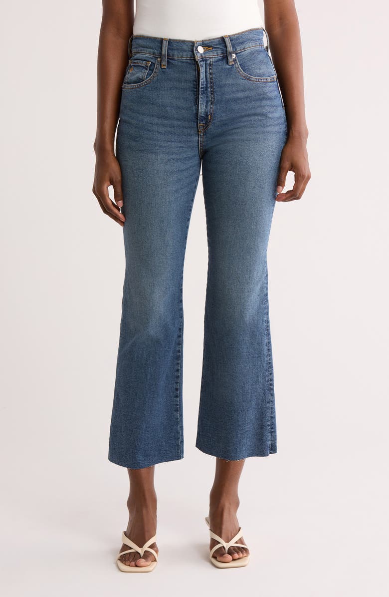 ÉTICA Anya High Waist Crop Modern Flare Leg Jeans, Main, color, Northport