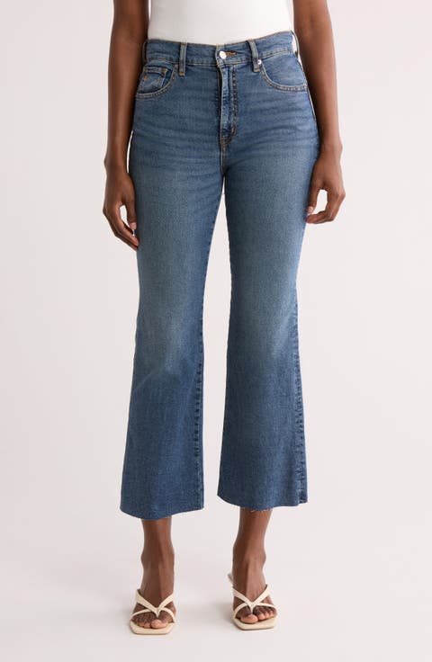 Anya High Waist Crop Modern Flare Leg Jeans (Northport)