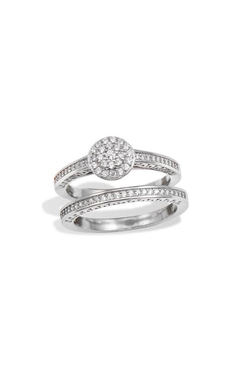 Set of 2 Cubic Zirconia Rings