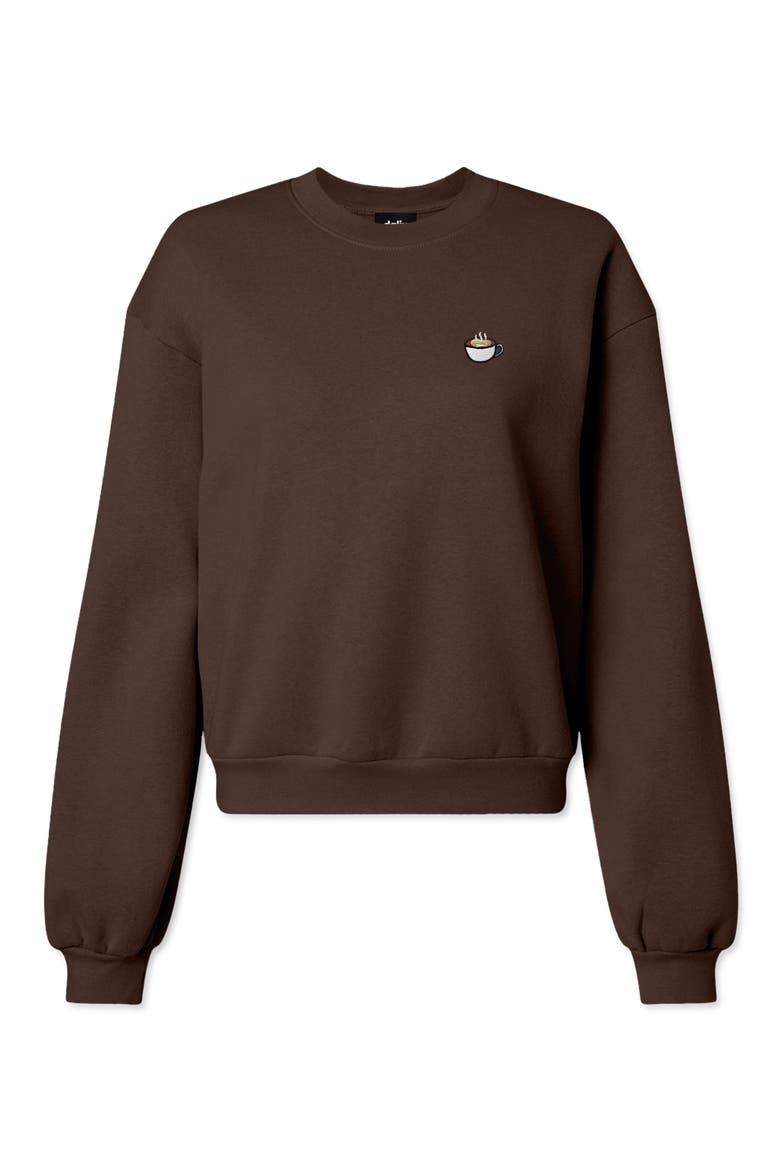 Cappuccino Relaxed Sweatshirt, Main, color, Brown