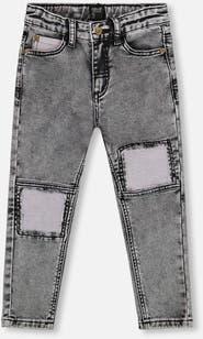 Deux par Deux French Terry Pants with Contrasting Patch