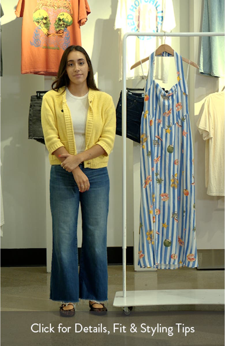 Kiera Print Halter Maxi Dress, sales video thumbnail