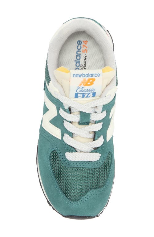 New Balance Kids' 574 Classic Sneaker In New Spruce/blast Red