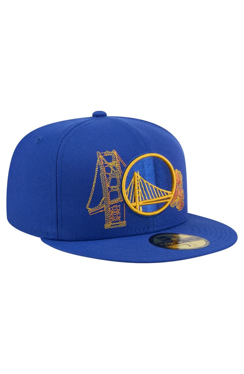 New Era Men's New Era Royal Golden State Warriors State Stitch 59FIFTY Fitted Hat, Alternate, color, Royal