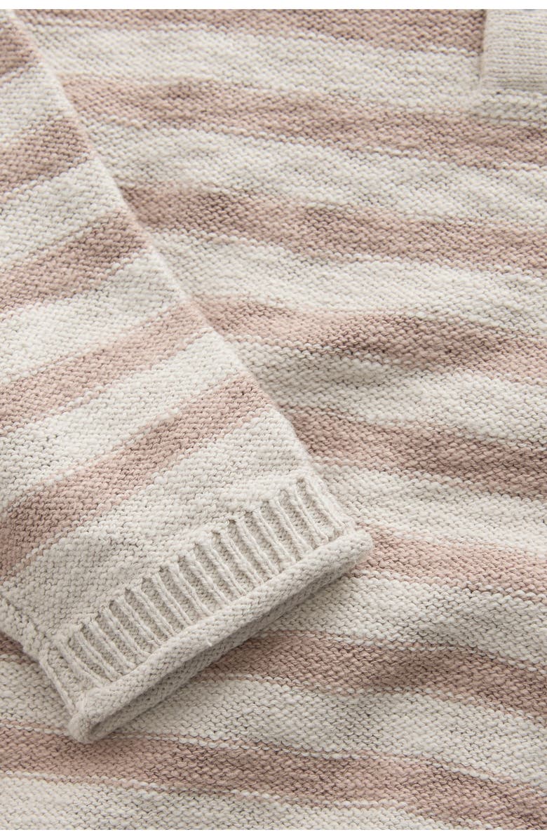 NEXT Kids' Stripe Stitch Bear Sweater, Alternate, color, Neutral