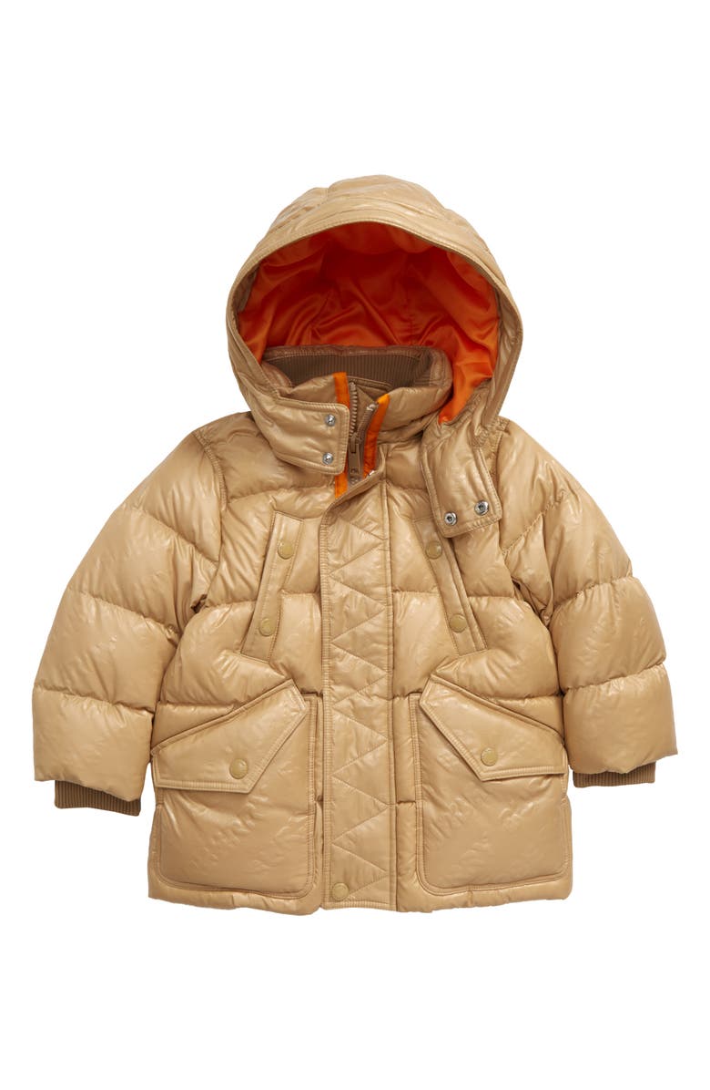 Burberry Ryker Hooded Quilted Down Coat, Main, color,