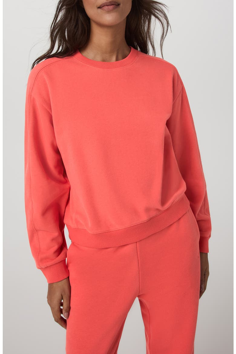 Sedona Seams Sweatshirt, Main, color, BRIGHT CORAL