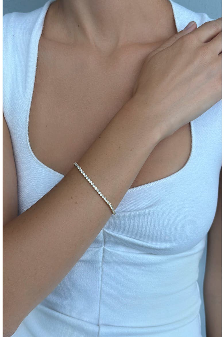 Cubic Zirconia Tennis Bracelet, Alternate, color, GOLD