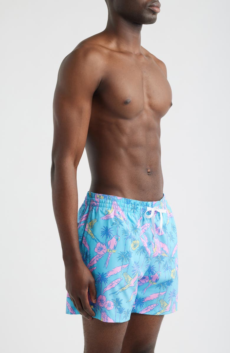 Chubbies The Flock Parties 5.5-Inch Swim Trunks, Alternate, color, Turquoise/ Aqua