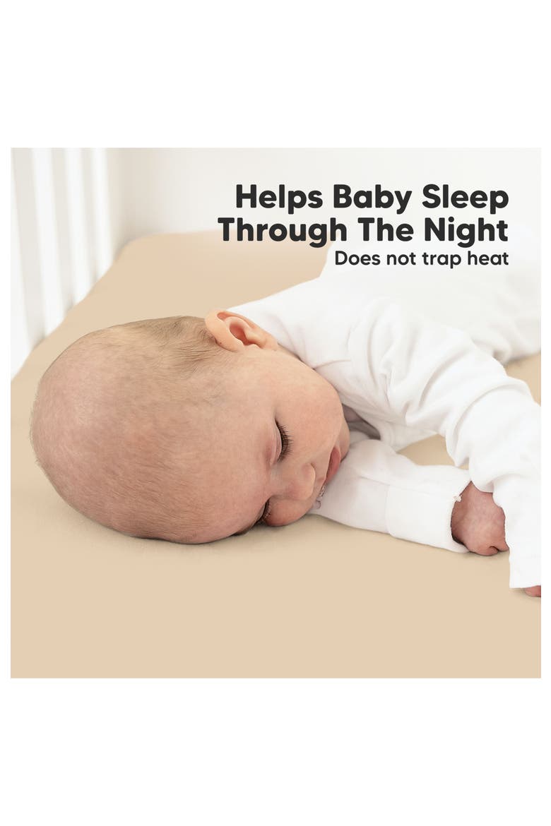 Soothe Fitted Crib Sheet, Alternate, color, Rust