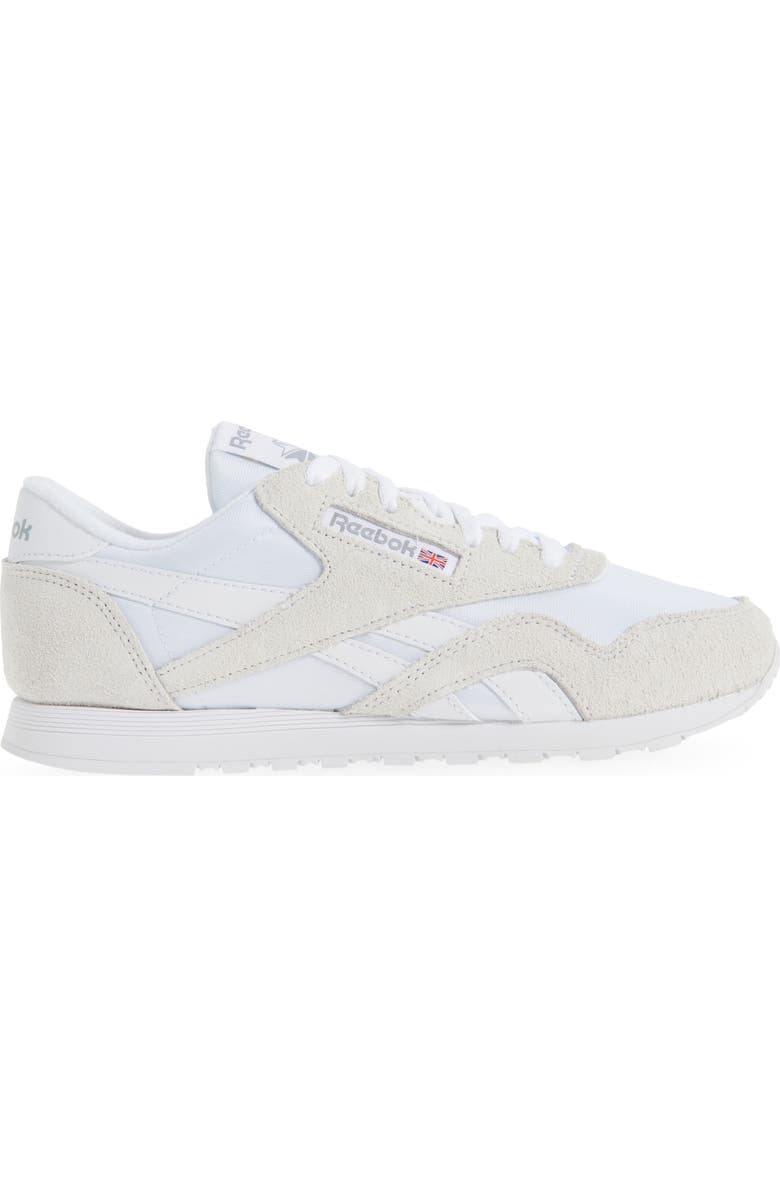 Reebok Classic Nylon Sneaker, Alternate, color, Footwear White/ Footwear White