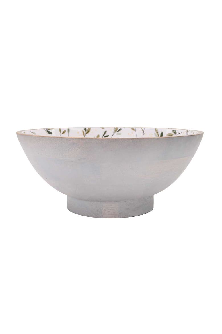 Layne Greenery Wood Serving Bowls Set of 2, Alternate, color, Brown