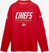 Nike Men's Nike Red Kansas City Chiefs Sideline Game On Lightweight Long Sleeve Hooded Dri-FIT Top