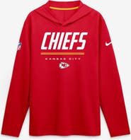 Nike Men's Nike Red Kansas City Chiefs Sideline Game On Lightweight Long Sleeve Hooded Dri-FIT Top