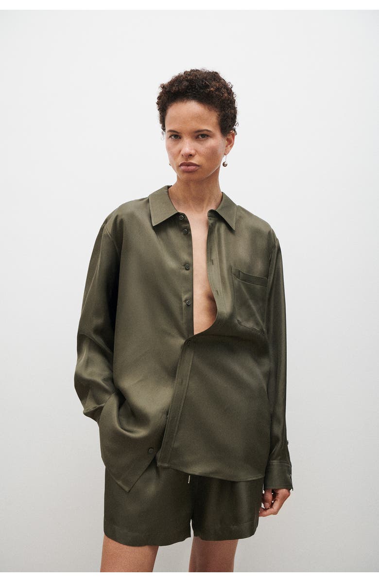 SILK LAUNDRY Twill Boyfriend Shirt, Alternate, color,