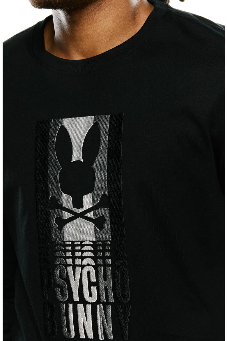 Ty Long Sleeve Embroidered Pima Cotton T-Shirt, Alternate, color, BLACK