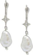 Anzie Emilia Gothic Star Cultured Pearl Drop Earrings