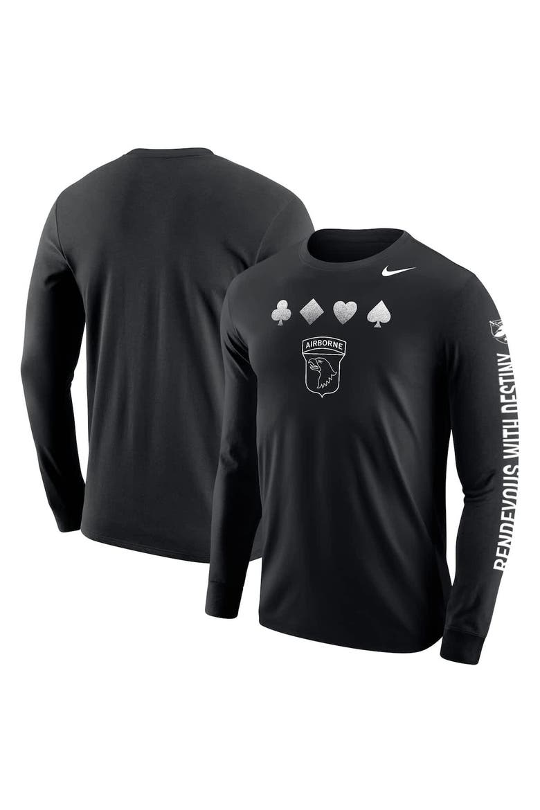 Youth Nike Black Army Black Knights 2024 Rivalry Collection Suit Long Sleeve T-Shirt, Alternate, color, Black