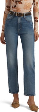 Favorite Daughter The Valentina Super High Waist Ankle Straight Leg Jeans