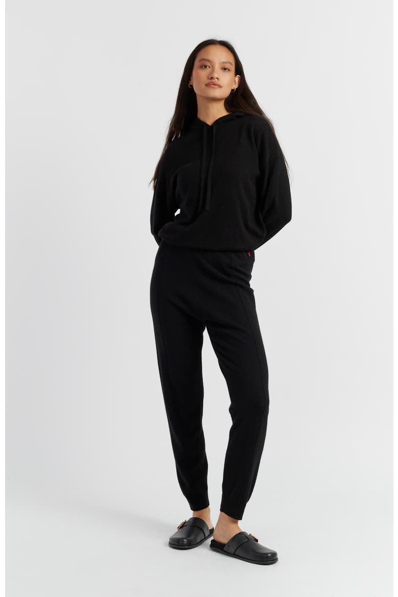 Wool Cashmere Cuffed Joggers, Alternate, color, Black