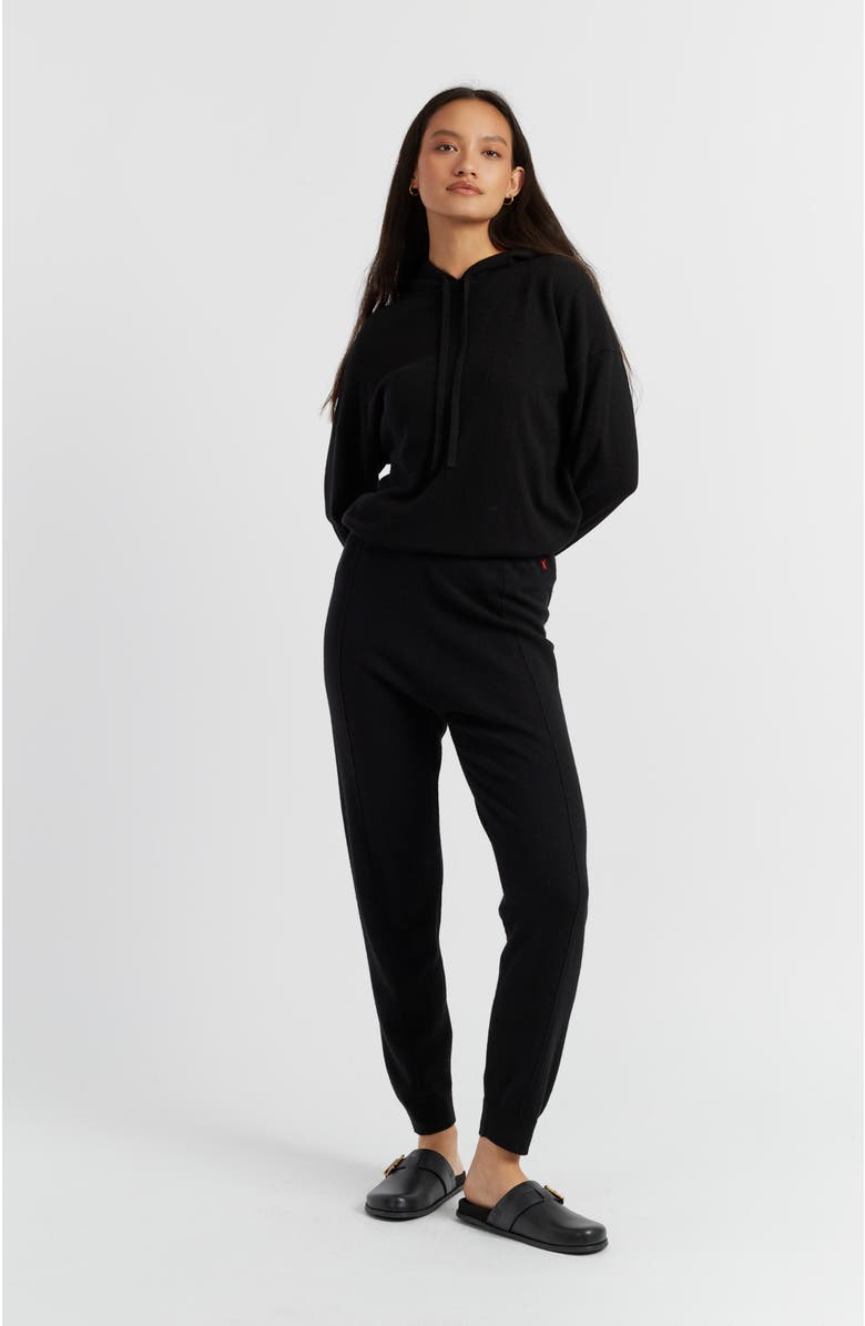 Chinti & Parker Wool Cashmere Cuffed Joggers, Alternate, color, Black