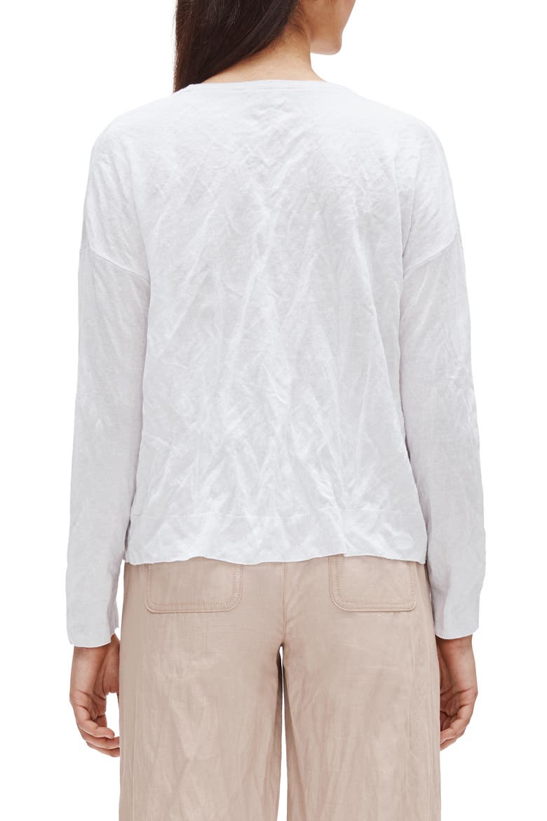 Metallic Fiber Blend Crewneck Box Top Sweater, Alternate, color, IVORY