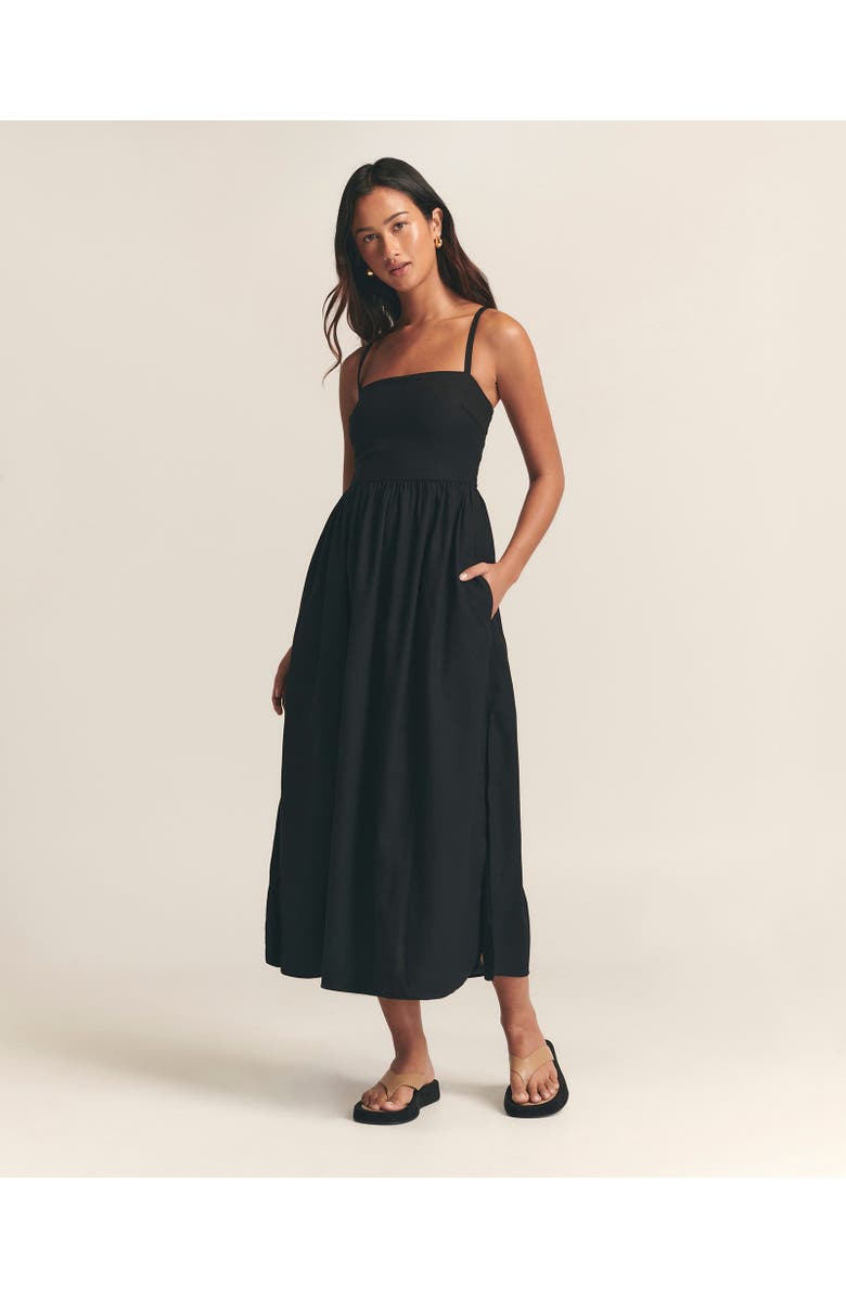 ST MRLO Lanah Midi Dress, Alternate, color, Black