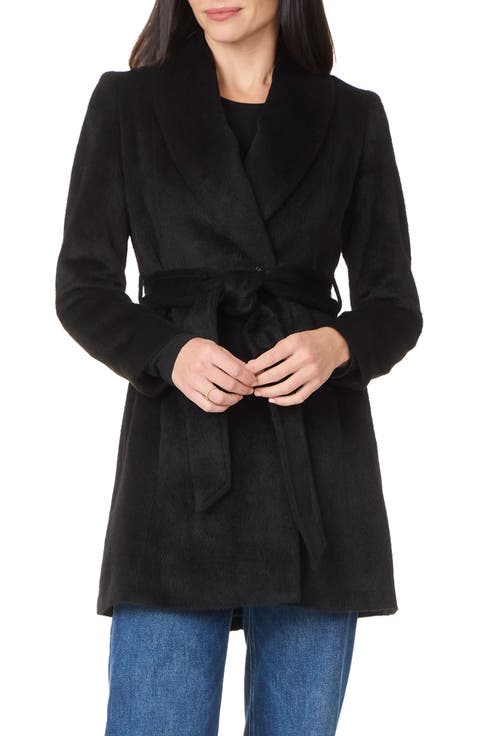 Baby Alpaca and Wool Blend Short Belted Coat