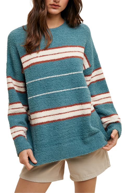 Stripe Brushed Knit Sweater