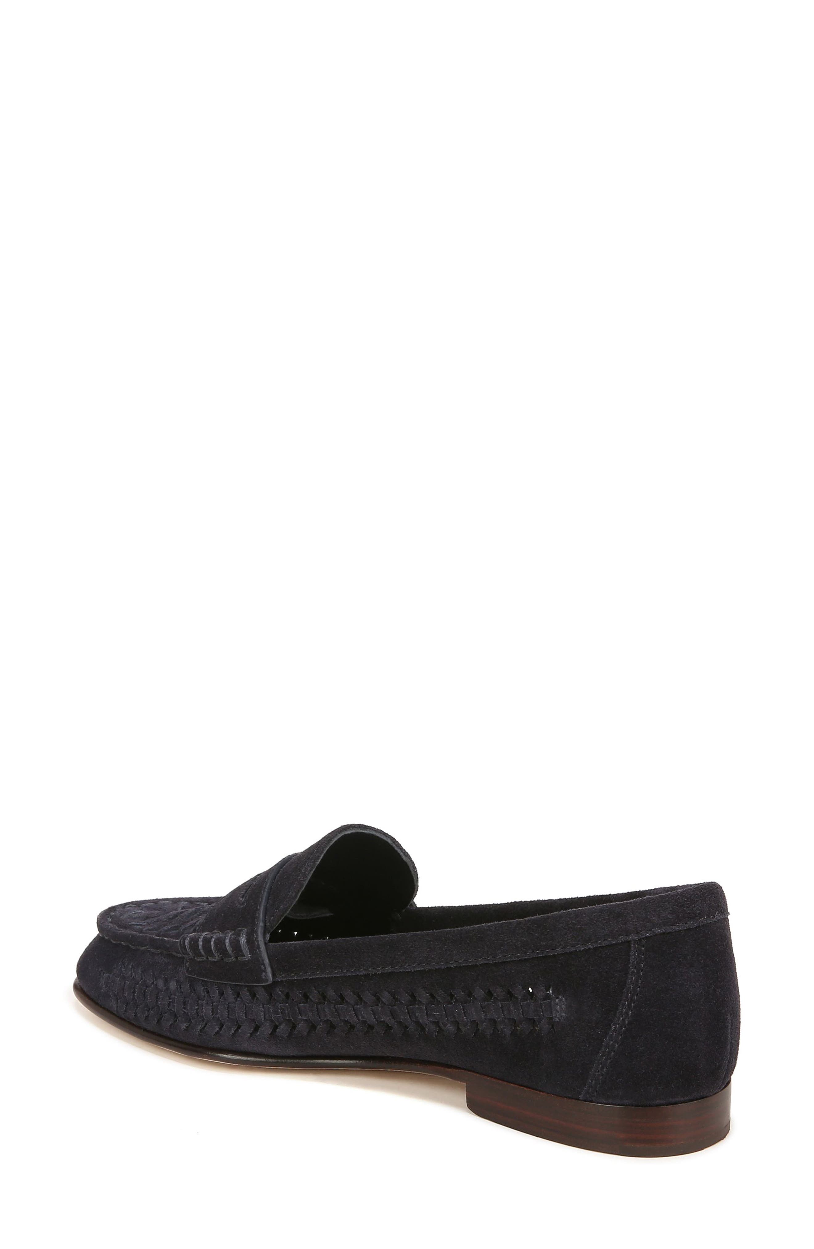 Veronica Beard Woven Penny Loafer, Alternate, color, Indigo Blue