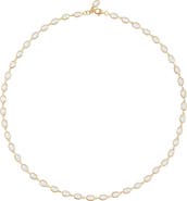 Freya Rose Oval Crystal Framed Necklace